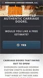 Mobile Screenshot of evergreencarriagedoors.com