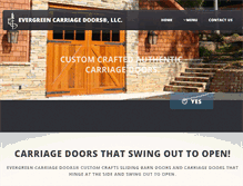 Tablet Screenshot of evergreencarriagedoors.com